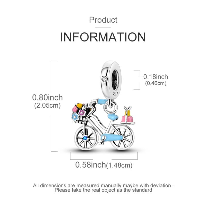 

Медь Цветок Подарок Велосипед Подвеска Шармы Бусины Ювелирные изделия Подходят для Оригинального Браслета Для Женщин DIY Подарок