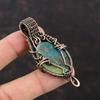 Chrysocolla Gemstone Pendant Copper Wire Wrapped Pendant Elegant Pendant Copper Jewelry Handmade Pendant Wire Wrap Jewelry Gift For Mother