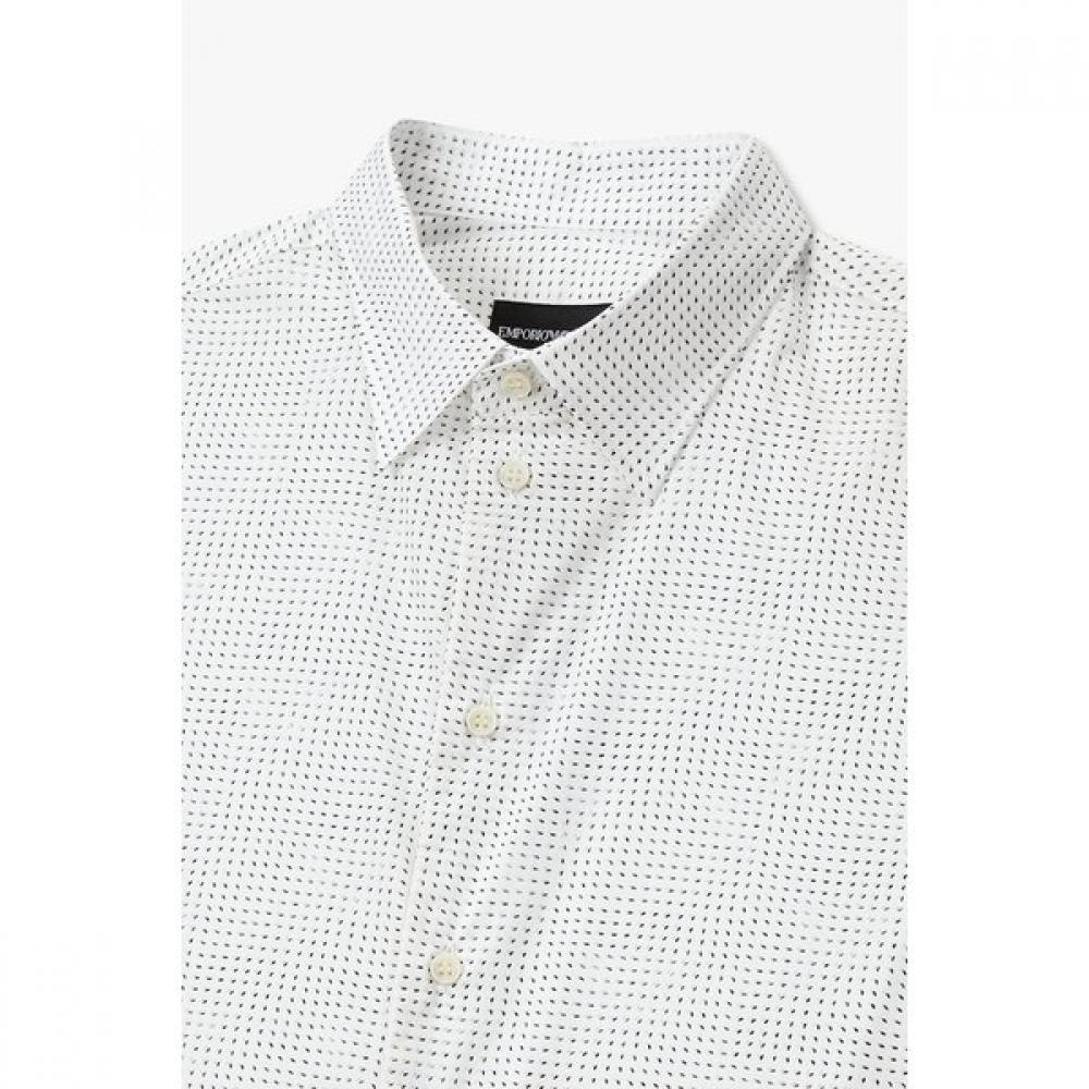 Emporio Armani Men S Stretch Shirt Dot Pattern A516104002