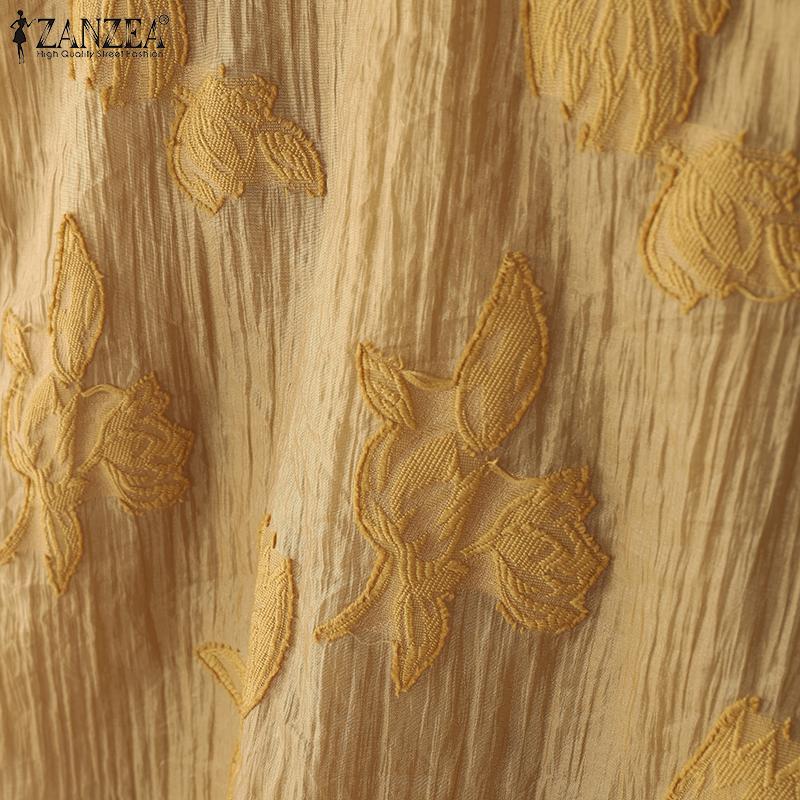 ZANZEA Vintage Womens Sleeveless Retro Ethnic Texture Casual Tank Tops