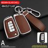 Zinc Alloy + Leather Car Key Case Cover Shell For Nissan Nv200 Sentra Versa X-Trail Qashqai J11 Juke Murano Micra Tiida Maxima