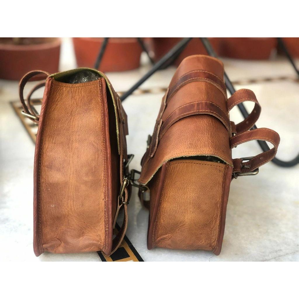Brašny na motorku Vintage Univerzální Kožená Boční Kapsa Brašny na Sedlo