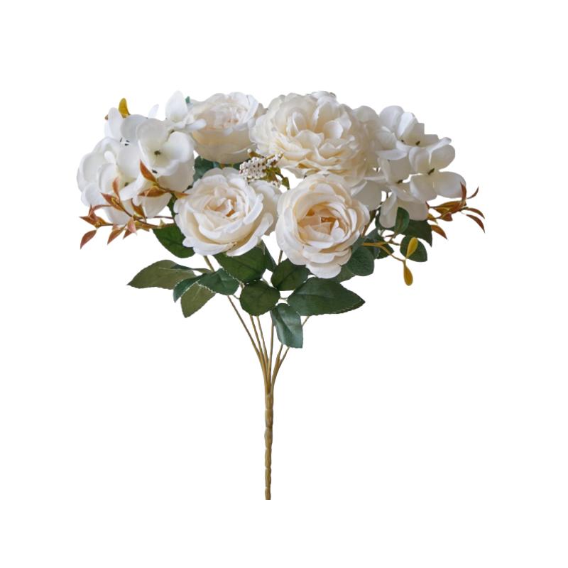 

Искусственные цветы Ретро шелковые розы Букет гортензия пион невеста держит искусственный цветок домашний декор свадебные украшения аксессуары белый