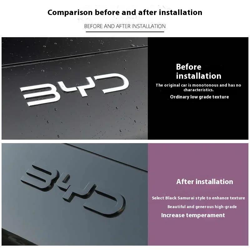 Pro BYD Song Plus 2025 Pro BYD SONG DMI PLUS EV 2025 Černý Přední Znak Úprava Černý Válečník Znak na Auto Krycí Styly