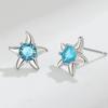925 Sterling Silver Heart Hoop Earrings Stud Earrings Silver Women Star Butterfly Earrings for Women Jewelry Gift E357