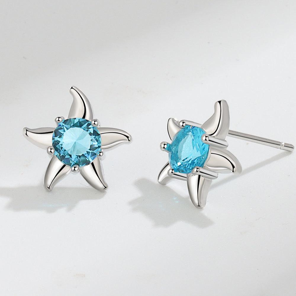 925 Sterling Silver Heart Hoop Earrings Stud Earrings Silver Women Star Butterfly Earrings for Women Jewelry Gift E357