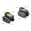 Large Capacity Waterproof Bicycles Front Top Tube Pouches Panniers Phone Mount Holder Handlebars Bag with Touch Screens
