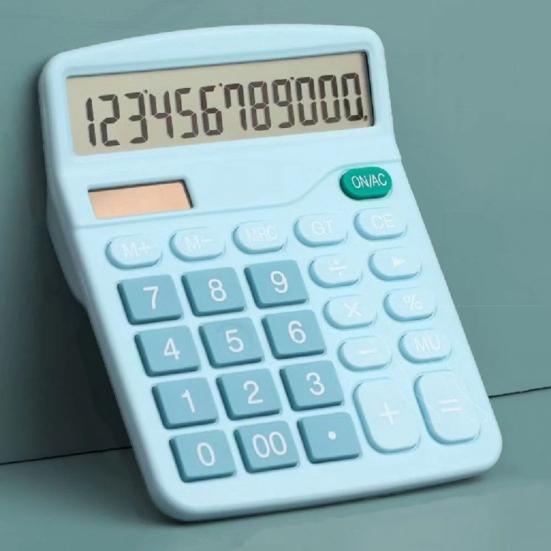 Mini Calculator Clear Screen Display Comfortable Buttons Non-breakable 12 Digits Display Ultra-thin Desktop Calculator Office Supply