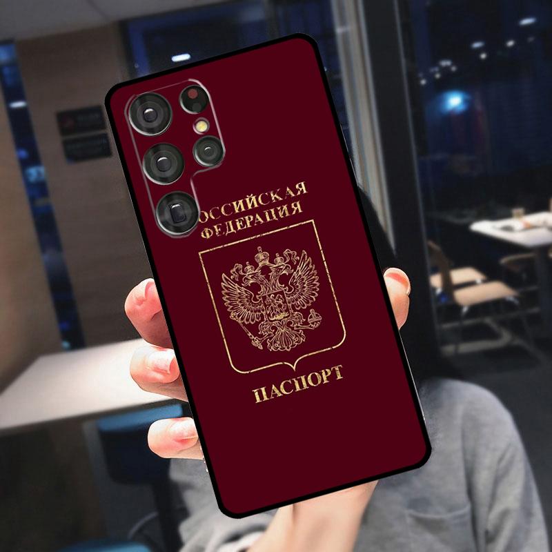 Russia Coat Of Arms Eagle Flag Cover For Samsung Galaxy S23 S24 S25 Ultra S21 S22 S20 S9 S10 Plus S21 FE S24 FE Phone Case