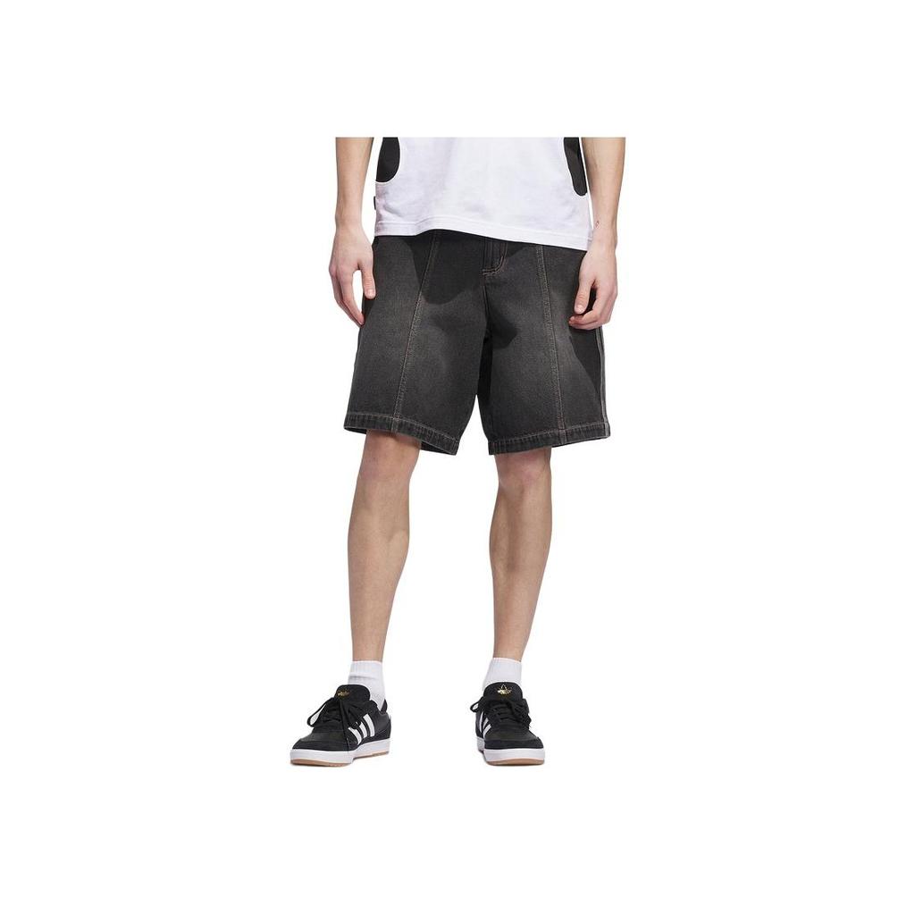 Adidas Originals Fashion Soft Comfortable Versatile Denim Shorts Men shorts Black JX5468