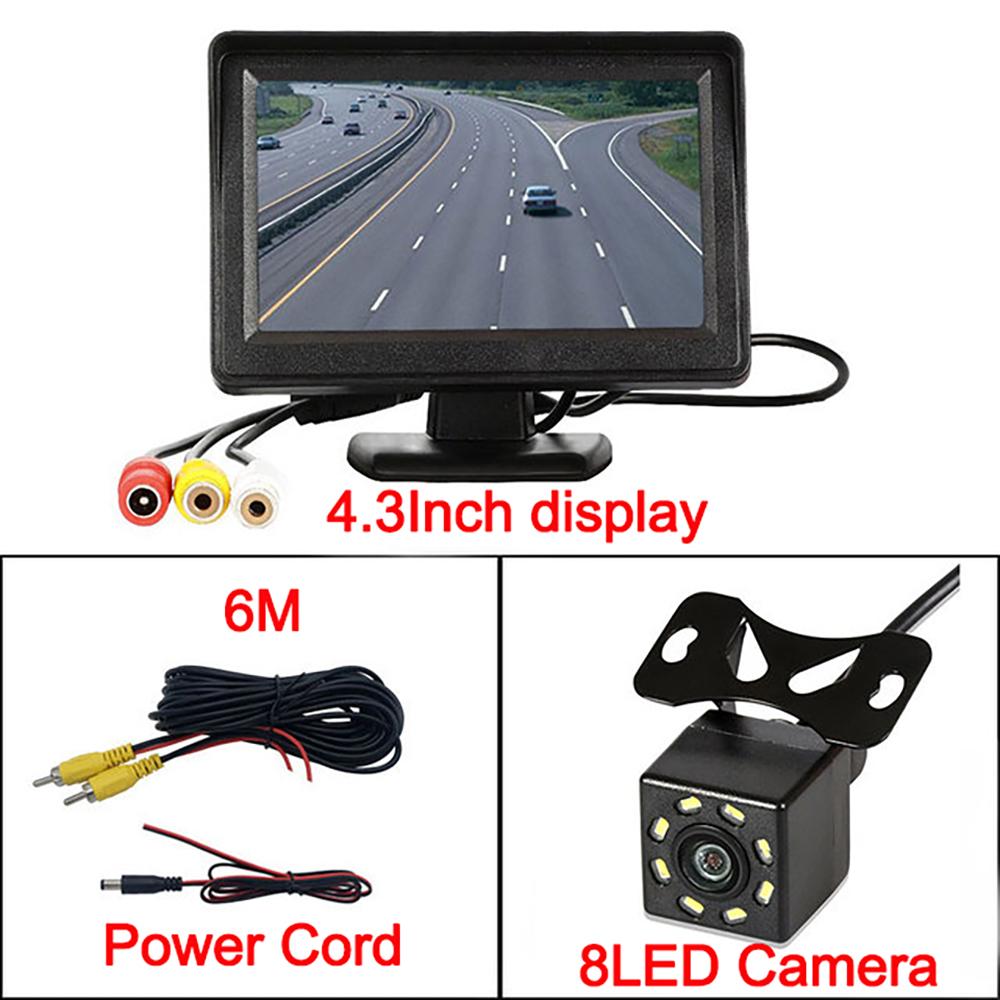 Snadná instalace 4,3palcová zadní kamera s monitorem, couvací kamera pro parkování automobilu, parkovací systém, kamera pro vozidlo