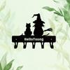 1pc Witch and Cat Metal Key Holder Wall Hook Art Decorative Accessories for Wall Mounting, Keychain