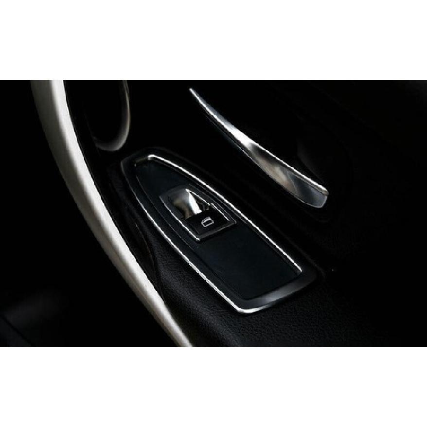 For BMW 3 4 Series GT 2013- ABS Silver Window Lift Panel Switch Cover Trim