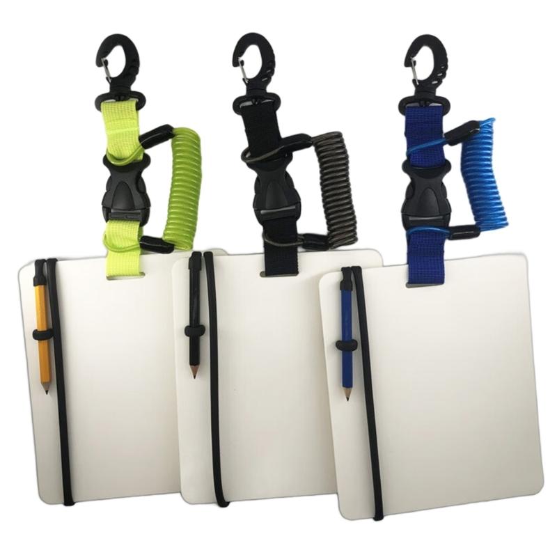 Scubas Diving Writing Slates Underwater Wordpad Writing Board with Pencil and Clip Snorkeling Record Board Easy to Use