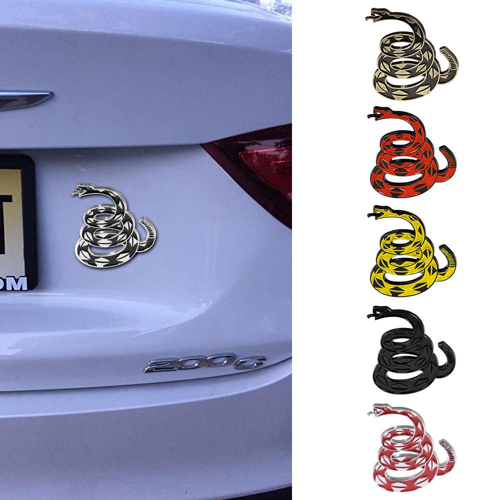 1Pc 3D Snake Badge Decal Dont Tread on Me Metal Car Sticker Gadsden Flag Auto Emblem for Automotive Truck SUV Motorcycle