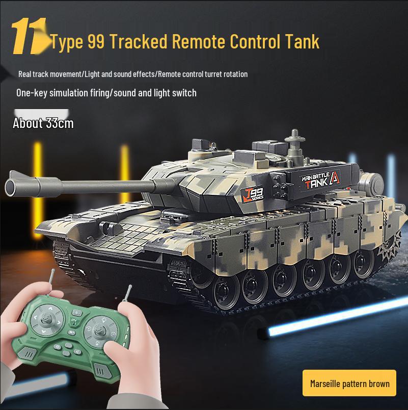 Rechargeable Action Remote Control Tank Car for Kids with Firing Cannon Model