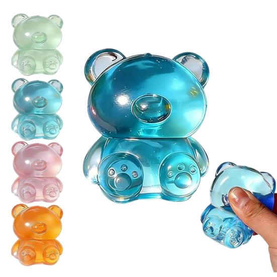 Little Bear Squeeze Toy Soft TPR Fidget for Stress Relief Realistic Gummy Candy Design Slow-Rising Toy Novelty Gift for Anxiety Party Favors