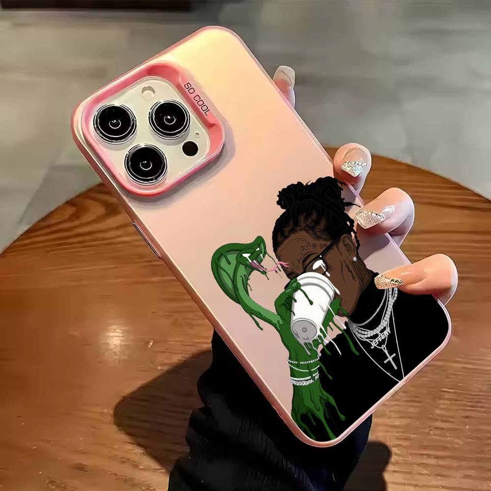 

Rapper Y-Young T-Thug Phone Case For iPhone 17 16 15 14 13 12 11 Pro Max Plus Silver candy Matte Cover iPhone16se4