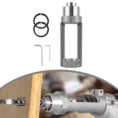 Adaptateur de Foret à Trou Carré Support de Fixation Alliage d'Aluminium Guide d'Assemblage pour Mortaiseuse Perceuse Électrique Manuelle Outil de Menuiserie