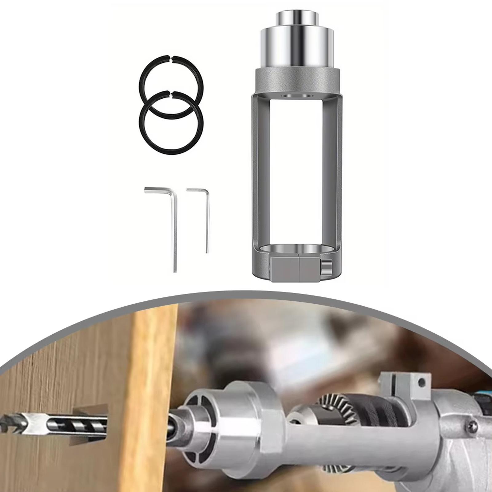 

Square Hole Drill Bit Adapter Fixing Bracket Aluminium Alloy Mortiser Joint Guide For Hand Electric Drill Woodworking Tool One Size