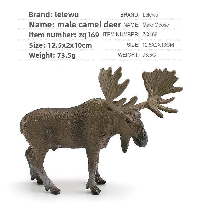 Simulated Deer Eagle Bull Bear Crocodile River Otter Wildlife Model Ornament For Collectors