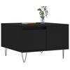  Coffee Table, Black, 55x55x36.5 Cm, Wood-based Material