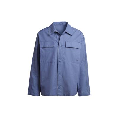 Originals Essential Premium Essentials Overshirt Einfarbig Locker Geschnitten Große Tasche Sportlich Lässig Bequem Langarmhemd IU2345