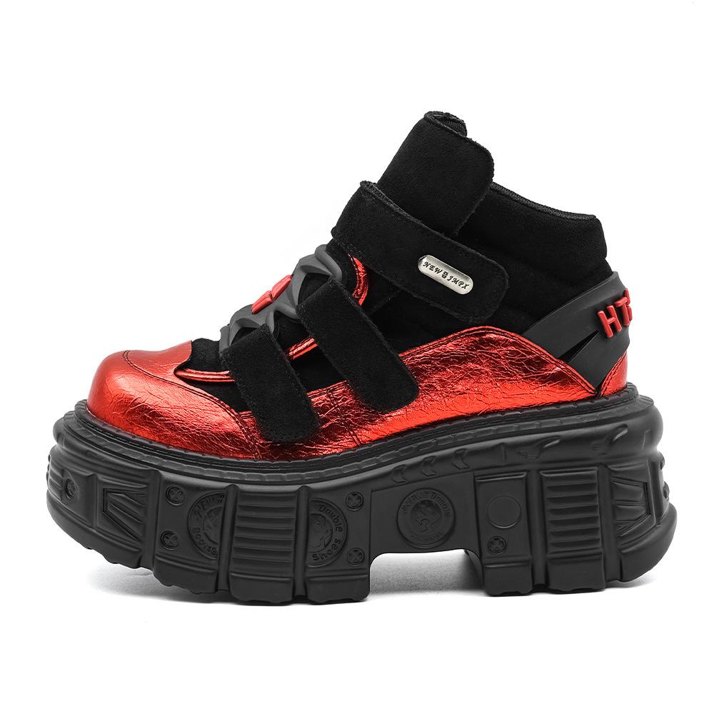 Summer Punk Platform Boots Chunky Tank Sole Women Shoes Unisex High Top Goth Boots