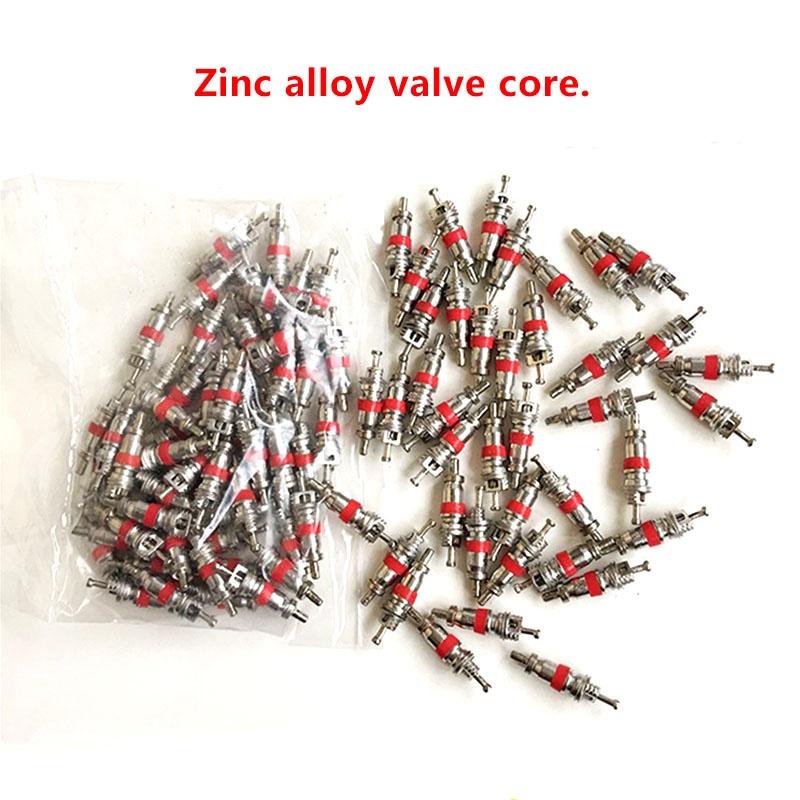 100PCS Zinc Alloy Tyre Valve Core/car Replacement Tire Stem Core Parts  Tire Repair Tools