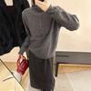 New Autumn and Winter Half-button High-neck Sweater for Women, Thick Long-sleeved, Fashionable and Versatile Base Knitted Sweater