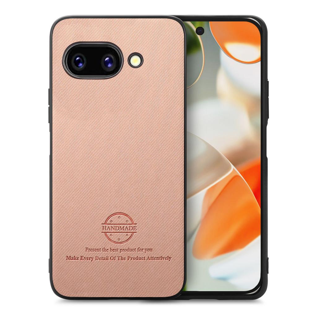 For Google Pixel 9a Leather Phone Back Cover with Cloth Texture