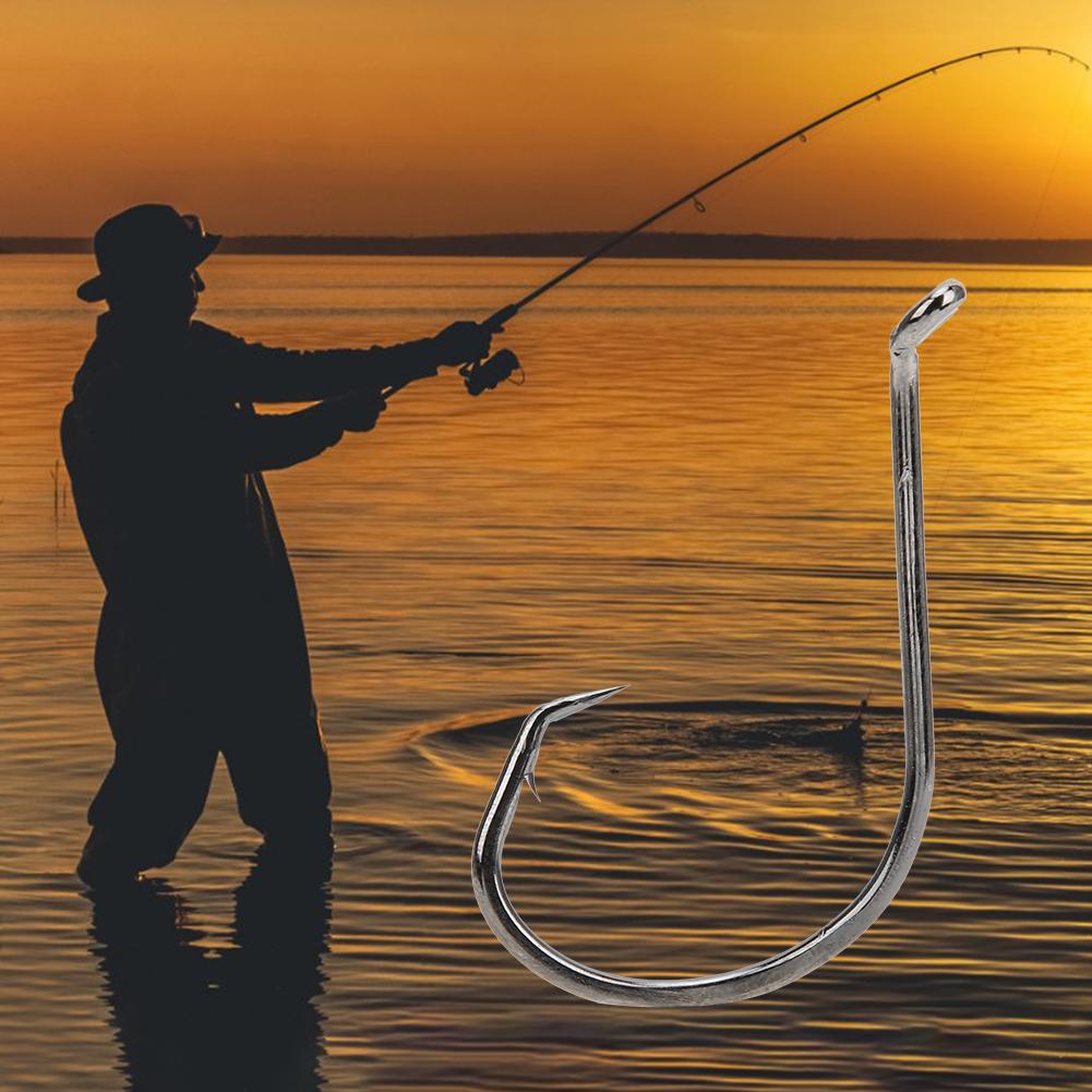 100Pcs 8 0# High Carbon Steel Sharp Fish Hooks with Barb Lure Bait Fishing Tackle
