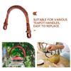 GRADENEVE Rattan U-Shaped Kettle Handle, Replacement Grip for Ceramic Teapots, Fits 13cm Teapots, Brown, Made In China