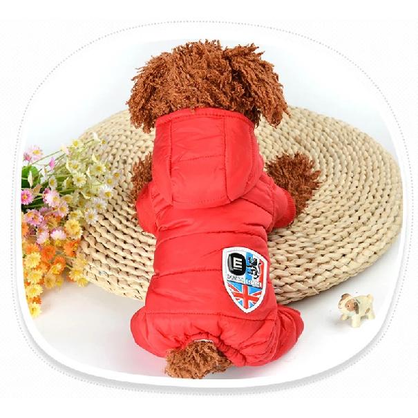 Winter Jumpsuit for Dogs Four Legs Warm Pet Dog Clothes for Small Dogs Thick Inside Overalls for Chihuahua Bulldog XS-XL