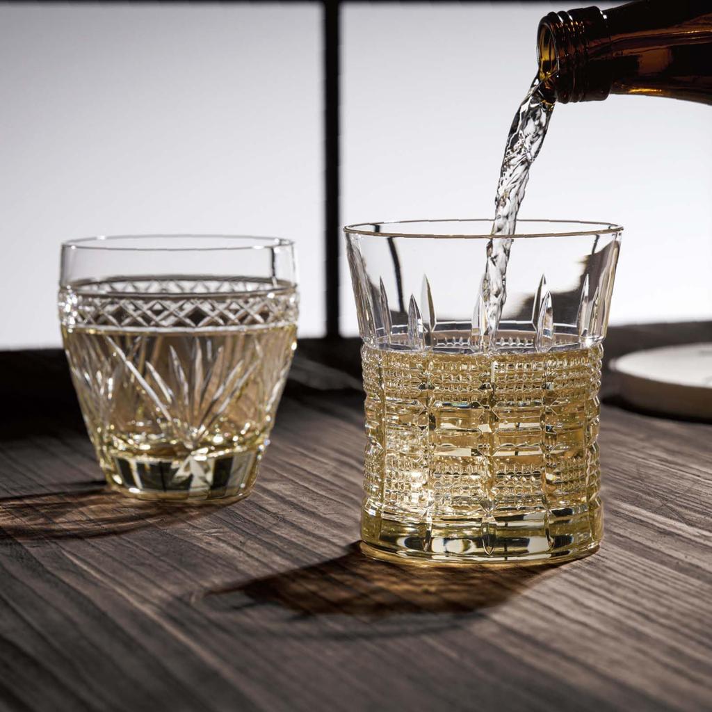 Toyo Sasaki Glass Amber Free Glass in Stylish (Large) 18911DGY-C565N [Made Japan, Glass, 300ml]