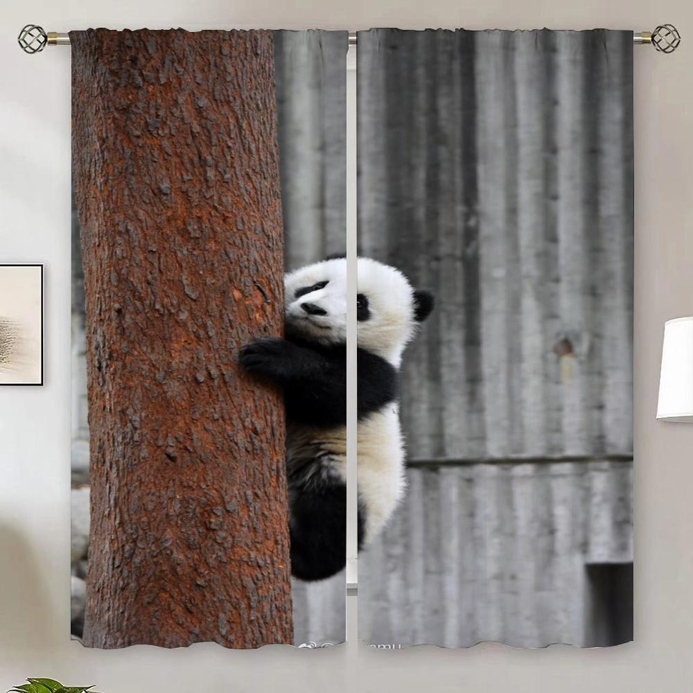 

Шторы Fubao Panda, затемняющие шторы, 100% кухонные шторы для гостиной, 2 элегантных элемента тюля на кухонном окне, жалюзи W50xH70cmx2pcs-CL