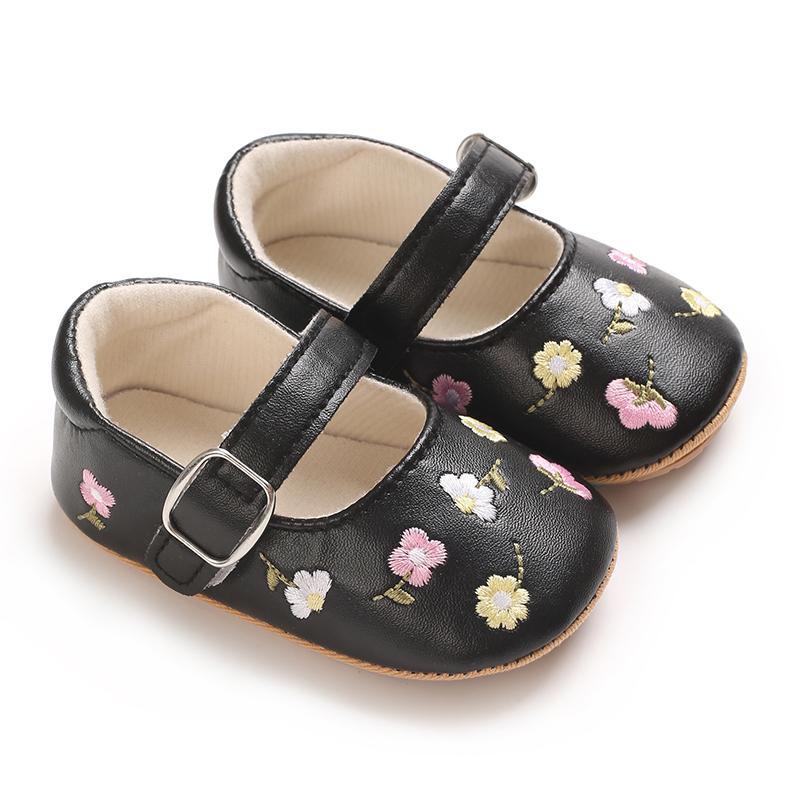 0-1Year Baby Shoes Infant Pre-Walker Shoes Girls Princess Bow Shoes Cute Breathable Flower Soft Sole Casual Sports Footwear