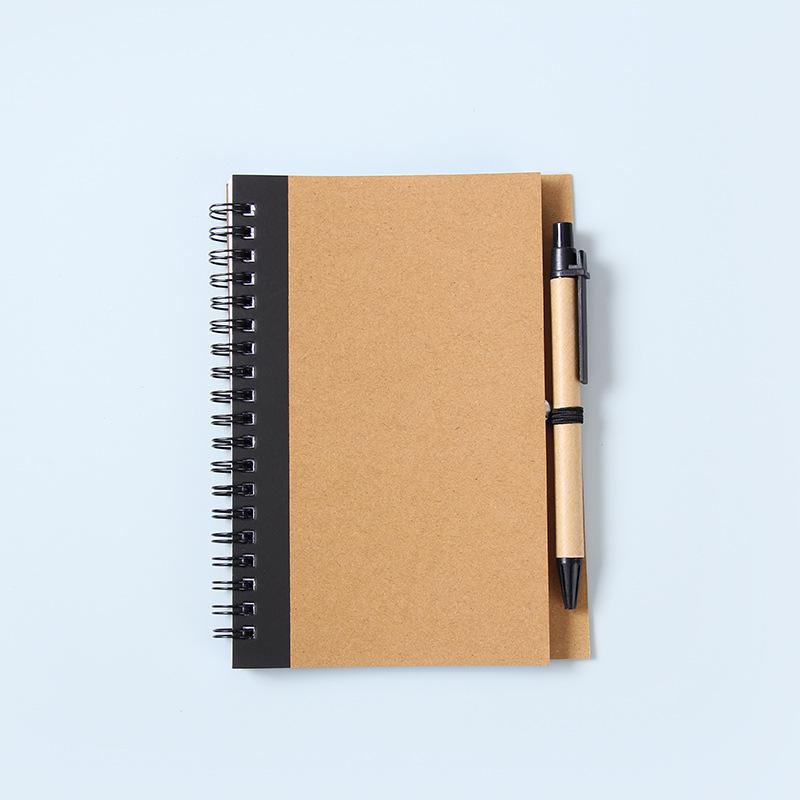Leather-Edge Sticky Notes Binder with Customizable Logo Notepad чёрный