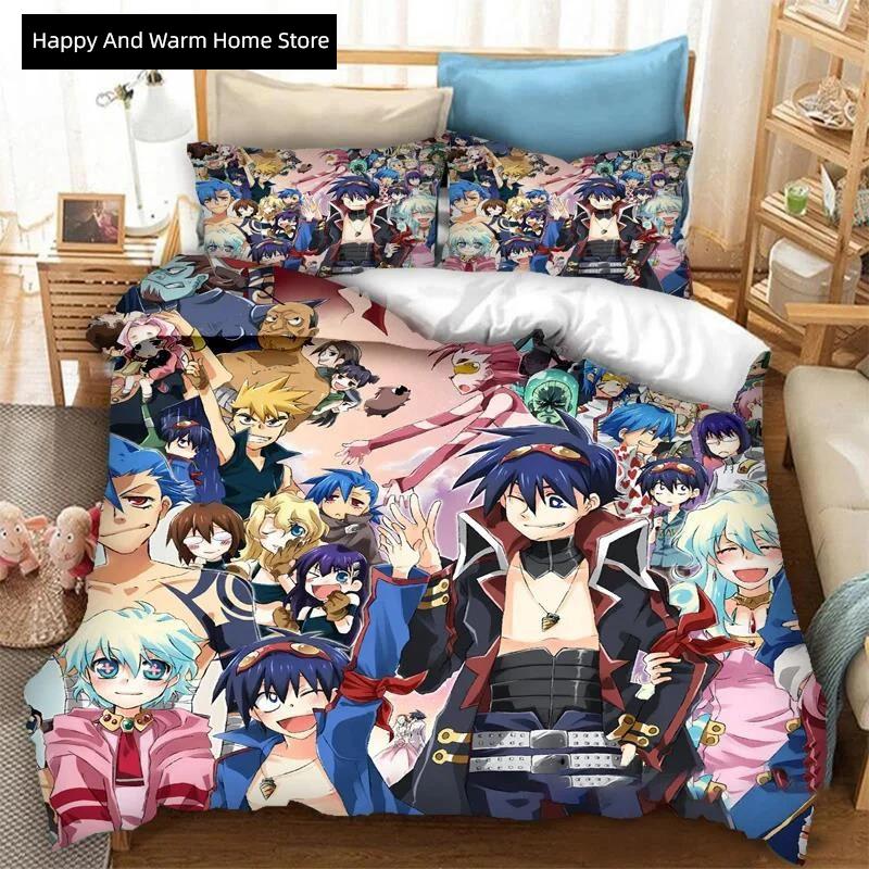 3D Printed Anime Tengen Topa Guren Lagan Soft Duvet Cover Beding Set Double Twin Ful Quen King Adult People Boy Bedclothes Comfortable Quilt Cover