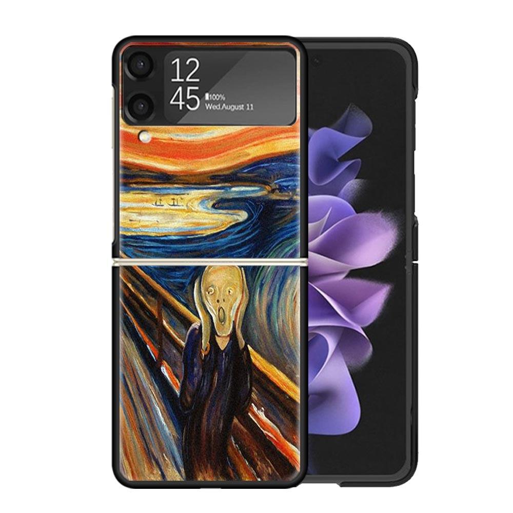 Van Gogh Oil Art Painting Cases For Samsung Galaxy Z Flip 4 5 6 7 3 Z Flip7 Flip6 Flip4 Flip5 Flip3 5G Hard Shockproof Fundas Co