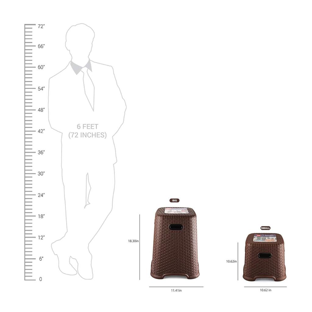 Classic Perfect Posture Plastic Stool | Plastic Stool for Sittng | Light Weight & Stackable