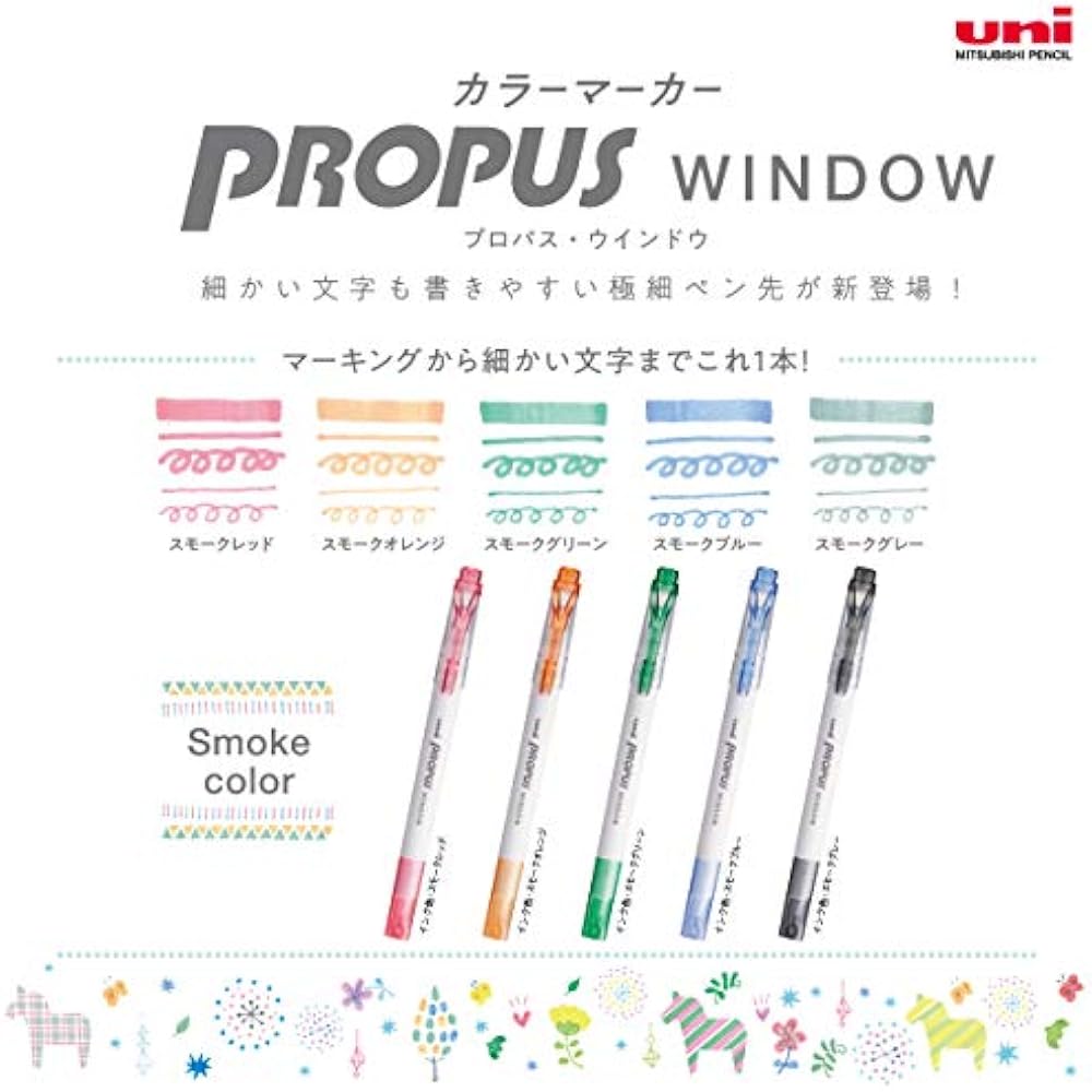 Mitsubishi PUS103T5C3 Pencil Color Marker Propus Window Smoke 5 Colors