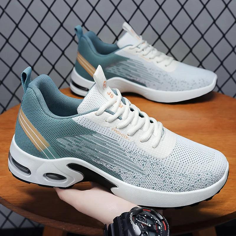 Men's sneakers Mens Breathable Knit Sneakers Soft Sole Comfort Shoes for Sports 2025  shoes