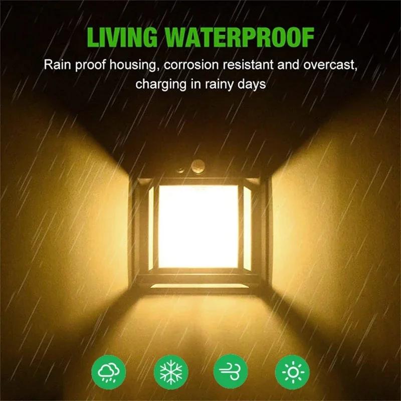 Solar Wall Light Tungsten Waterproof Wireless Motion Sensor Security Lamps Dusk To Dawn Exterior Lighting for Patio Porch Garage
