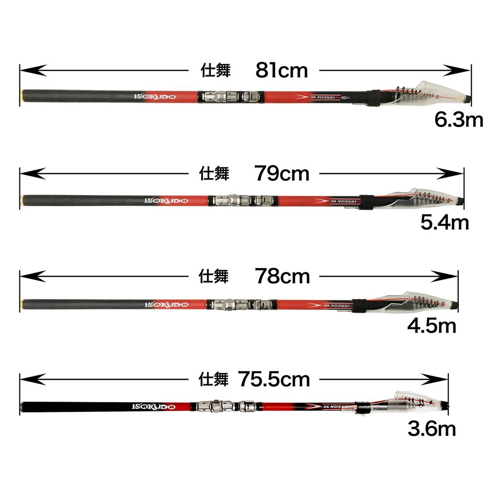 Olerud Fishing Tackle Telescopic Fishing Rod for Salt and Freshwater Compatible with Spinning Reels Includes Fishing Rod Storage Bag "Isold A"