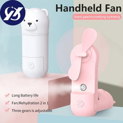 1 Uds Mini ventilador portátil recargable duradero silencioso plegable recargable pulverizador de agua función humidificador ZH