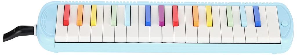 KC Kyoritz Melody Piano Rainbow Harmonica and Name 32-Key P3001-32K/NIJI (Includes Do-Re-Mi Labels, Cross, Stickers)