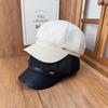 American New Octagonal Hat Women's Autumn Shopping Warm Hat Leather Brim Painter Hat Showing Face Small Cap Trendy Beret