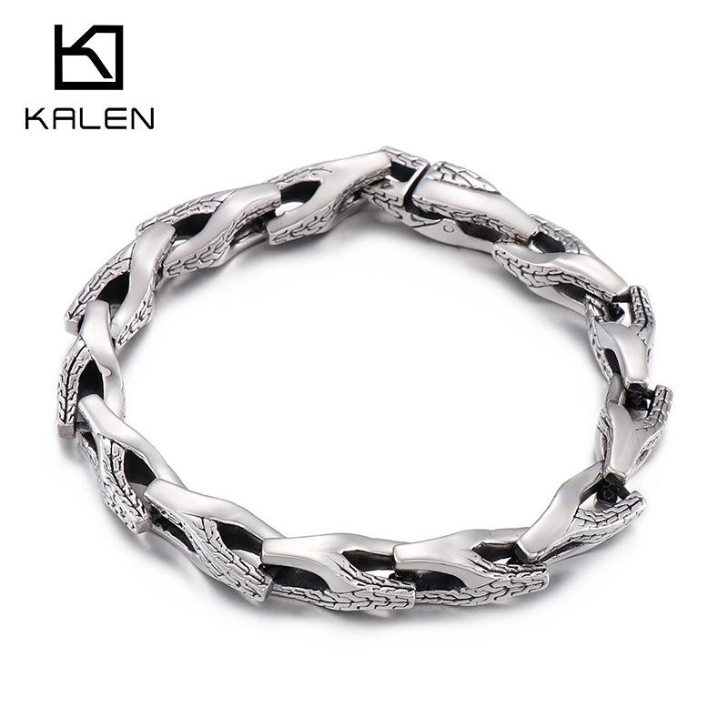 

Men s Retro Snake Bone Titanium Steel Bracelet Necklace Set