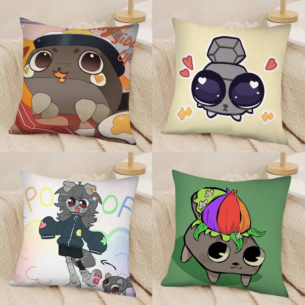 Tonnika Chen Unisex 1Pc Dandys W-World Pebble Pillow Case Fashion Square Pillowcase Bedroom Sofa Room Ins Decoration Leisure